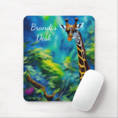 Tall Giraffe in den Bäumen Mousepad (Mit Mouse)