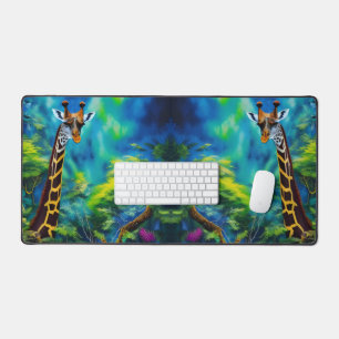 Tall Giraffe in den Bäumen Schreibtischunterlage
