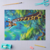 Tall Giraffe in den Bäumen Seidenpapier (Basteln)