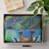 Tall Giraffe in den Bäumen Seidenpapier (Geschenk)