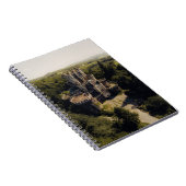 Tall Graue Stone Burg im Grünen Notizblock (Rechte Seite)