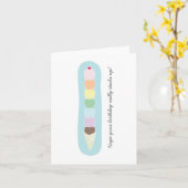 Tall Ice Creme Cone Geburtstag Karte (Gelbe Blume)