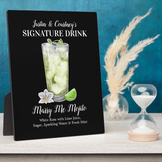Tall Mojito ・ PERSONALISIEREN SIE DIESE Signature Fotoplatte (Seite)