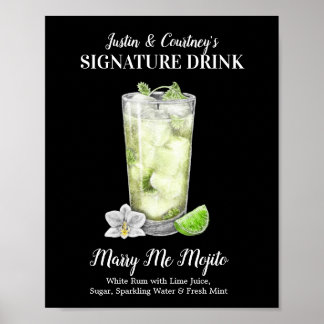 Tall Mojito ・ PERSONALISIEREN SIE DIESE Signature Poster