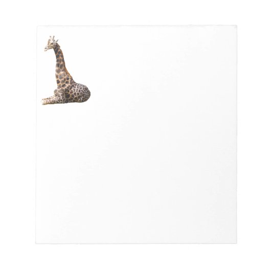Tall Niedlich Giraffe Real Animal Foto Notizblock (Vorderseite)