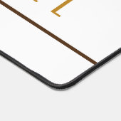 Tall PICKLEBALL Text Cocoa Edge Stripes on White Schreibtischunterlage (Ecke)