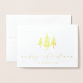 Tall Pines | Foto Gold Folienkarte (Vorderseite mit Umschlag)