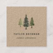 Tall Pines | Kraft Quadratische Visitenkarte (Vorderseite)