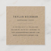 Tall Pines | Kraft Quadratische Visitenkarte (Rückseite)