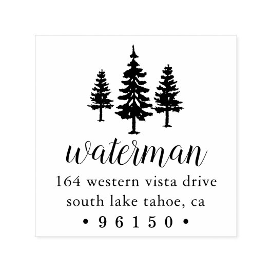 Tall Pines Rücksendeadresse Permastempel (Design)