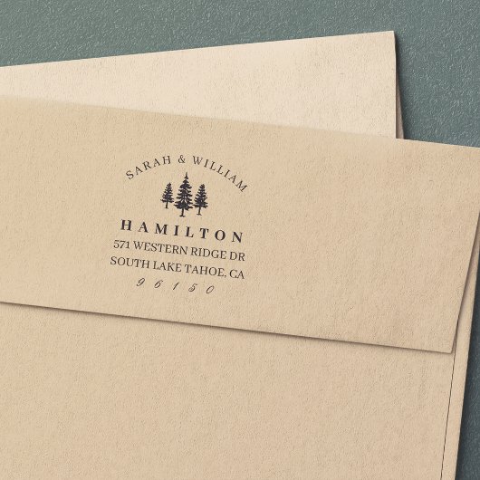 Tall Pines Rücksendeadresse Permastempel