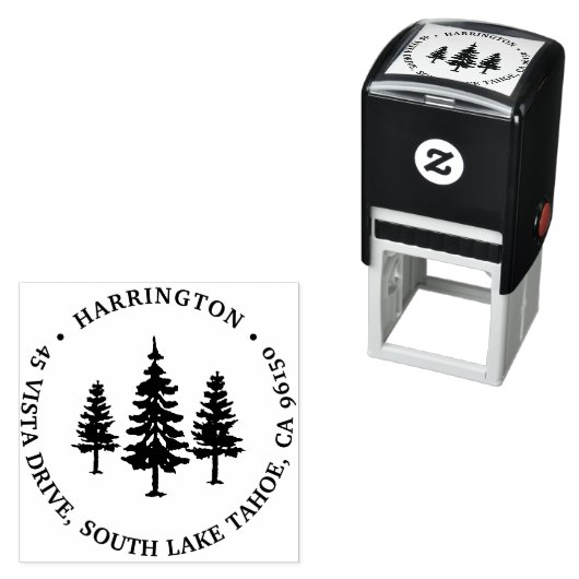 Tall Pines Rustikale Rücksendeadresse Permastempel (Beispiel)