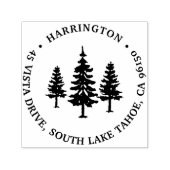 Tall Pines Rustikale Rücksendeadresse Permastempel (Design)