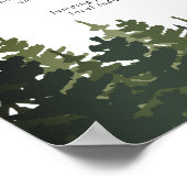 Tall Pines Wedding Bar Menu Sign Poster (Ecke)