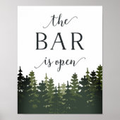Tall Pines Wedding Bar Sign Poster (Vorne)