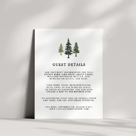 Tall Pines Wedding Guest Details Card Begleitkarte