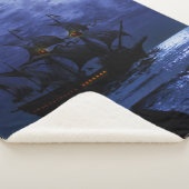 Tall Pirate Ghost Ship Sea Moon Night Sky Blue Sherpadecke (3/4)