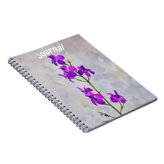 Tall Purple Flowers Journal personalisieren Notizblock (Rechte Seite)