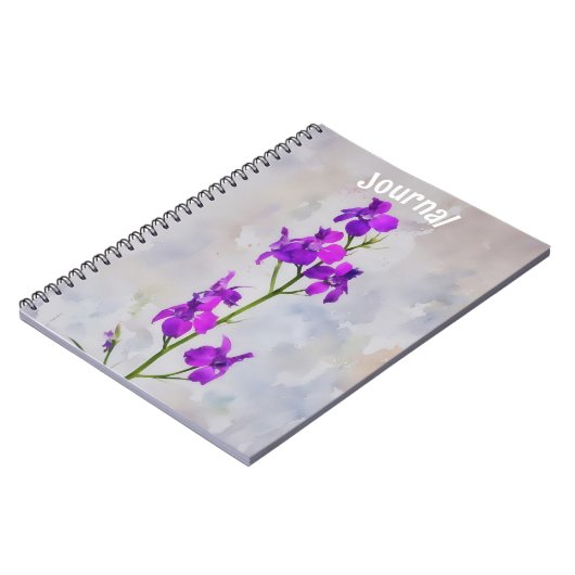 Tall Purple Flowers Journal personalisieren Notizblock (Linke Seite)