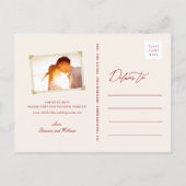 Tall Rectangle Double Xi Save the Date Ankündigungspostkarte (Rückseite)