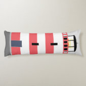 Tall Red and White Lighthouse Seitenschläferkissen (Rückseite)