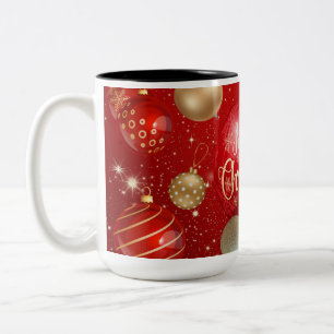 Tall Red Christmas Tasse
