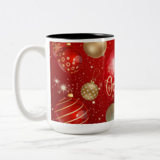 Tall Red Christmas Tasse