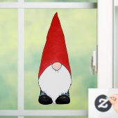 Tall Red Hat Gnome Fensteraufkleber (Zuhause)
