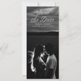 Tall Ribbon Script Save the Date Card