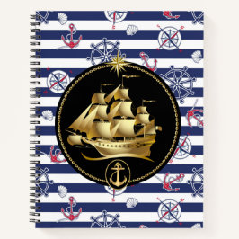 Tall Sailing Ship Spiral Notebook Notizblock