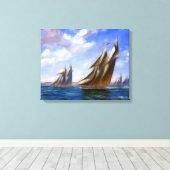 Tall Segelschiff Art Wrapped Canvas Leinwanddruck (Insitu (Holzboden))