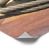 Tall Ship Bollard w Rope Poster (Ecke)