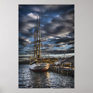 Tall Ship Picton Castle HDR. Poster