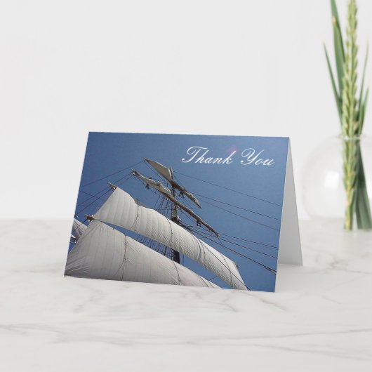Tall Ship Sails Dankeskarte (Vorderseite)