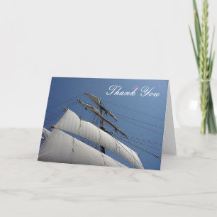 Tall Ship Sails Vielen Dank Note Card Dankeskarte