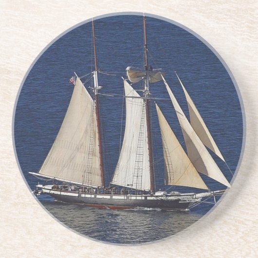 Tall Ship Sandstone Untersetzer (Vorne)