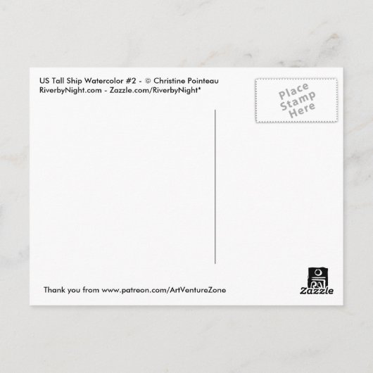 Tall Ship Series #4 Postkarte (Rückseite)