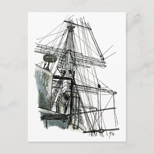 Tall Ship Series #6 Postkarte (Vorderseite)