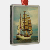 Tall Ship Silbernes Ornament (Rechts)
