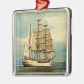 Tall Ship Silbernes Ornament (Links)