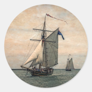 Tall Ships Festival, digital verändert Runder Aufkleber