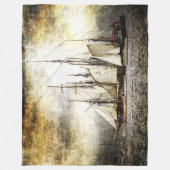 TALL SHIPS on (SIMULITED) PARCHMENT Fleecedecke (Vorderseite)