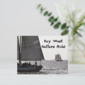 Tall Ships Sail Key West Fl Post Card Postkarte (Stehend Vorderseite)