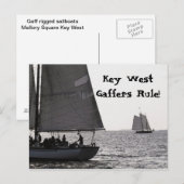 Tall Ships Sail Key West Fl Post Card Postkarte (Vorne/Hinten)