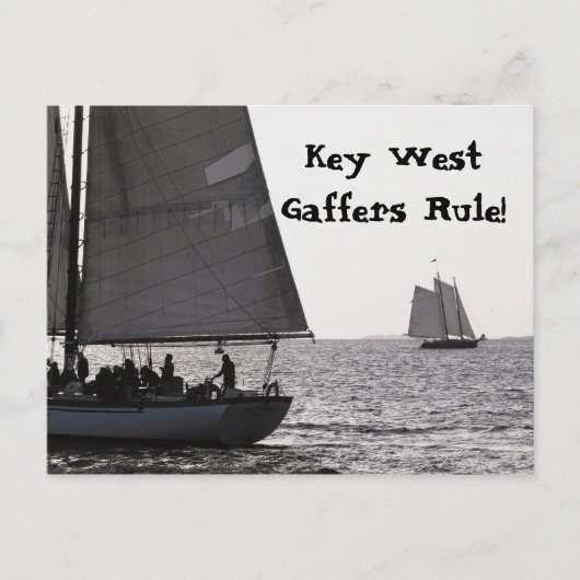 Tall Ships Sail Key West Fl Post Card Postkarte (Vorderseite)