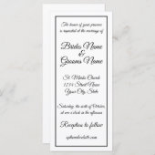 Tall Skinny Calligraphy Wedding Einladung (Vorne/Hinten)