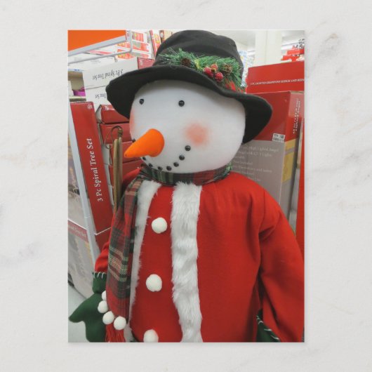 Tall Snowman Postkarte (Vorderseite)