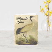 Tall Stehend Bird Vielen Dank Grußkarte Karte (Gelbe Blume)