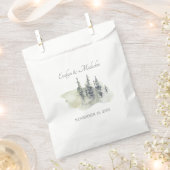 Tall Timber Watercolor Evergreen Trees Wedding Geschenktütchen (Ausgeschnitten)