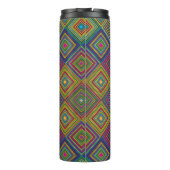 Tall travel mug with a vibrant geometric pattern  thermosbecher (Rückseite)